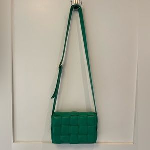 Padded Green Cassette Crossbody Bag